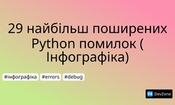 29 найбільш поширених Python помилок (Інфографіка)
