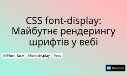 CSS font-display: Майбутнє рендерингу шрифтів у вебі