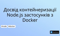 Досвід контейнеризації Node.js застосунків з Docker