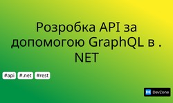 Розробка API за допомогою GraphQL в .NET