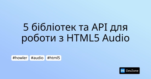 5 бібліотек та API для роботи з HTML5 Audio