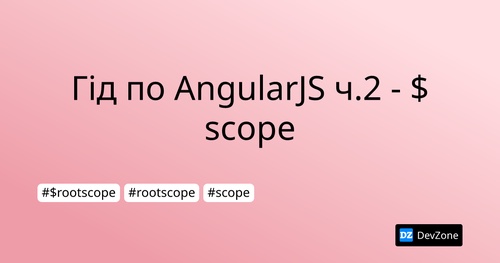 Гід по AngularJS ч.2 - $scope